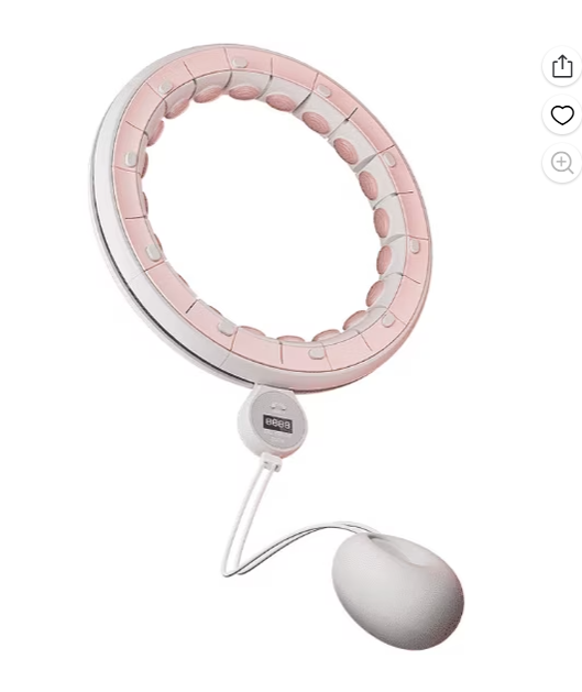 Smart Weighted Hula Circle Hoops-for Adults Weight Loss, Infinity Fitness Hoop Plus Size 51 Inch, 13 Detachable Links, Exercise Hoop Suitable for Women and Beginners-Pink