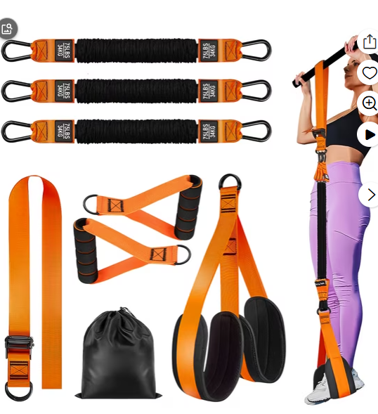 Pull Up Assistance Bands, Heavy Duty Resistance Band for Pull Up Bar, Adjustable Weight/Size with Fabric Feet/Knee Rest, Bands for Pull Up Assist for Strength Training, Pull Up Assist Band