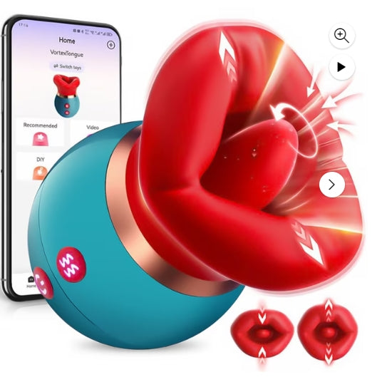 with APP Control Sucking Vibrator for Women Sex Toys - 3IN1 Rose Sex Toy Adult Toys Licking Vibrater with 3 Suction 10 Vibration Tongule Licking, Female Rose Vibrators Sex Toy for Couples Games